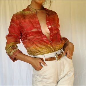 Vintage colorful printed blouse